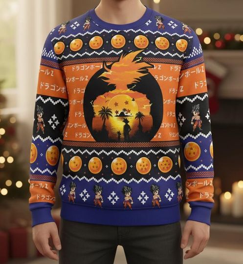 Discover Dragon Ugly Christmas Sweater Anime Sweater Holiday Gift for Men Women Xmas Gift