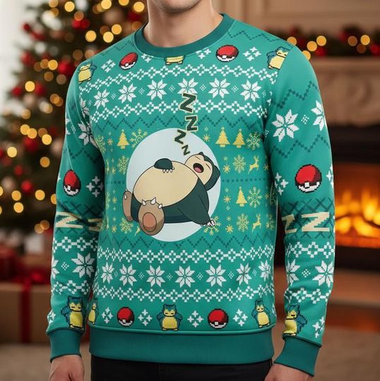 Discover PKM Ugly Christmas Sweater, Sn Lax Sweater, Pika Xmas Gift For Men Women, Holiday Party Gift