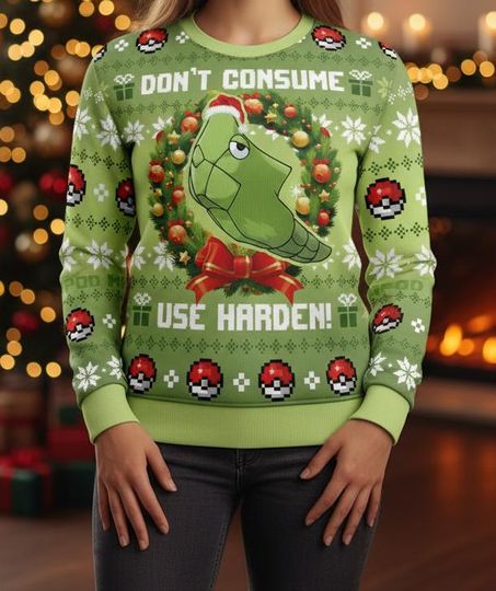 Discover PKM Ugly Christmas Sweater, Metapod Sweater, Funny Xmas Sweater Gift For Men Women, Gaming Holiday Gift