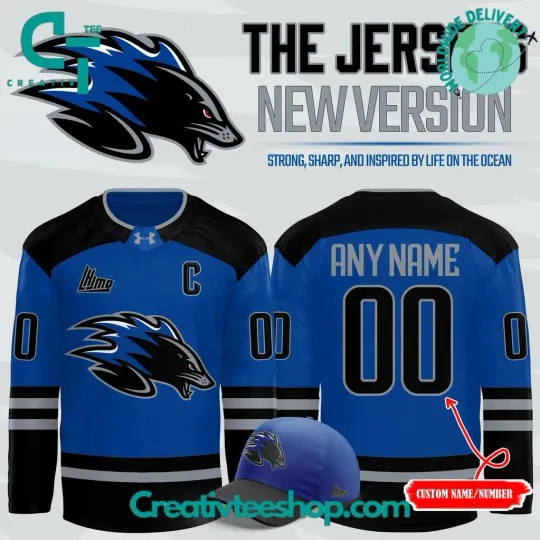 Discover Saint John Sea Dogs 2025 Men's Hockey Jersey Blue
