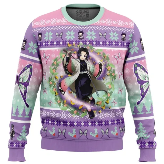 Christmas Kochou Shinobu demon Ugly Christmas Sweater
