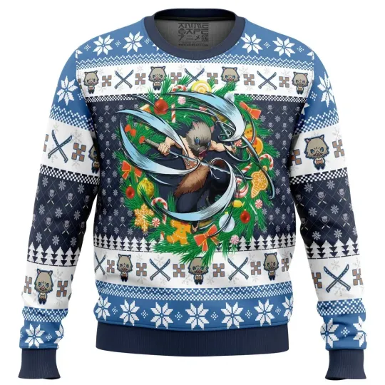 Discover Christmas Hashibira Inosuke demon Ugly Christmas Sweater