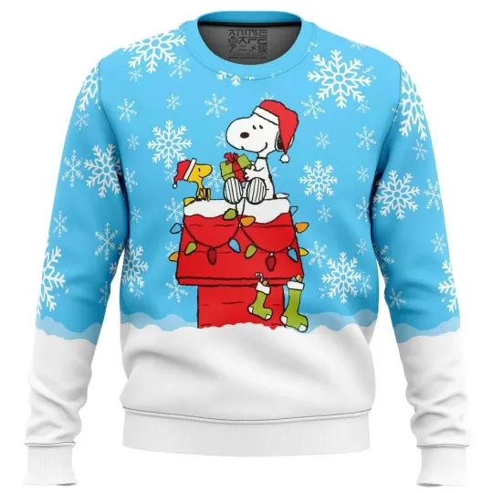 Discover Snowy Christmas Snoopy Ugly Christmas Sweater