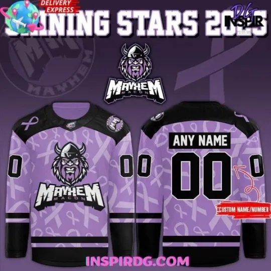 Personalized Ma/con Mayhem x Shining Stars 2025 Men’s Hockey Jersey