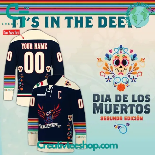 Discover Coachellla Valley Dia de los Muertos Firebirds Heritage Night Hockey Jersey