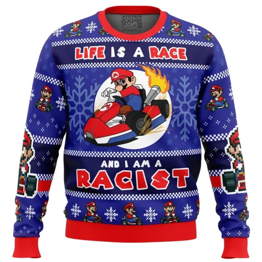Racer Meme Mario Kart Super Mario Bros. Ugly Christmas Sweater