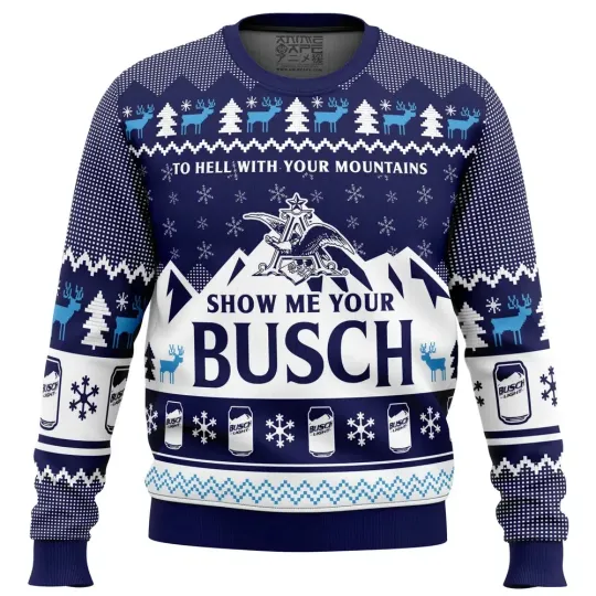 Discover Show Me Your Busch Ugly Christmas Sweater