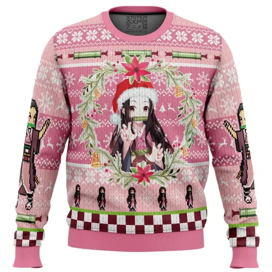 Discover Christmas neko Kamado demon Ugly Christmas Sweater