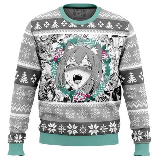Discover Christmas Anime Ahegao Ugly Christmas Sweater