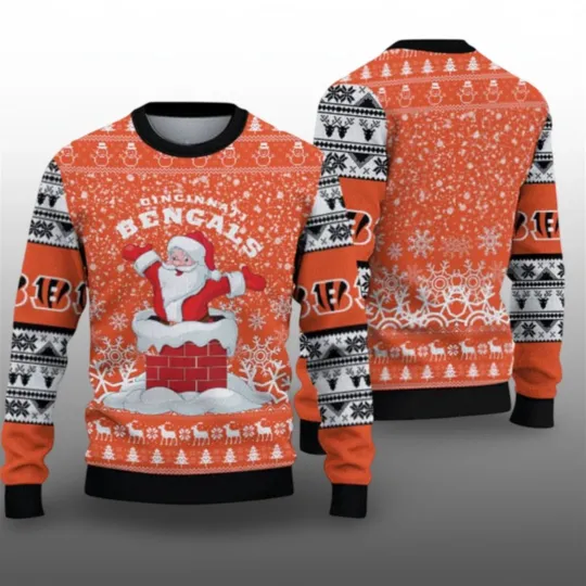 Discover 2025 Bengals Santa Ugly Christmas Sweater