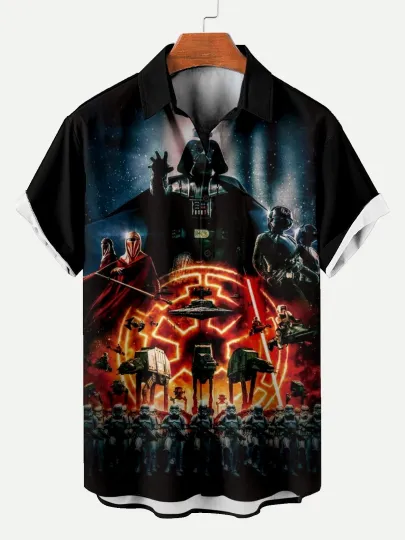 Star Wars Classic Movie Pattern Hawaiian Shirt