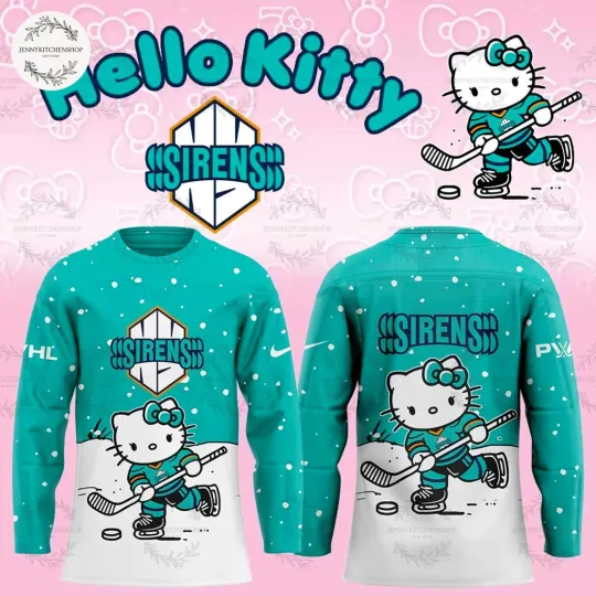 Discover NY 1Sirens x Hello Kitty Men's Hockey Jersey 2025 New Edition