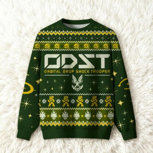 Discover Elite Force Paratrooper Ugly Sweater, Gamer Christmas Sweatshirt, Sci-Fi Holiday Jumper, Funny Gift For Sci-Fi Game Fan, Space Command Shirt