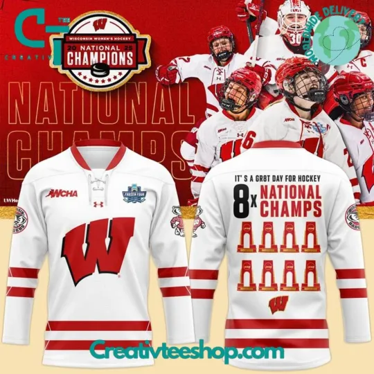 Discover Wisconsin Women's Ice Hockey National Champions Jersey