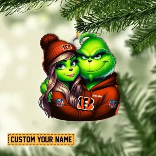 Personalized Cincinnati Football Team Bengals Sport Ornament, Gifts For Fans