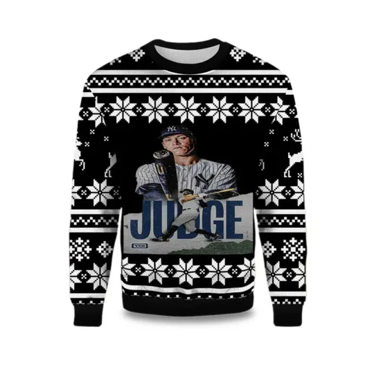Discover 2025 Aaron Judge Yankees Ugly Christmas Sweater