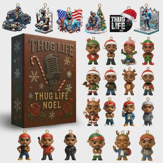 Thug Life Advent Calendar 2025, 24-Day Urban Style Mystery Box, Hip-Hop Collector Countdown Set