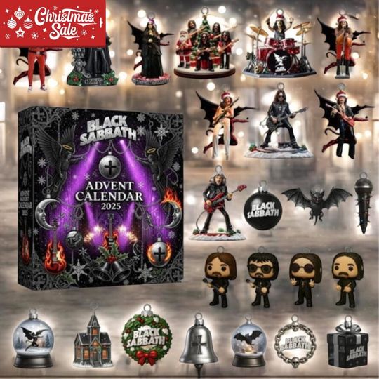 Discover Black Sabbath Advent Calendar, Heavy Metal Rock Advent Calendar 2025, Music Fan Countdown, Holiday Countdown Box, 24 Days of Xmas