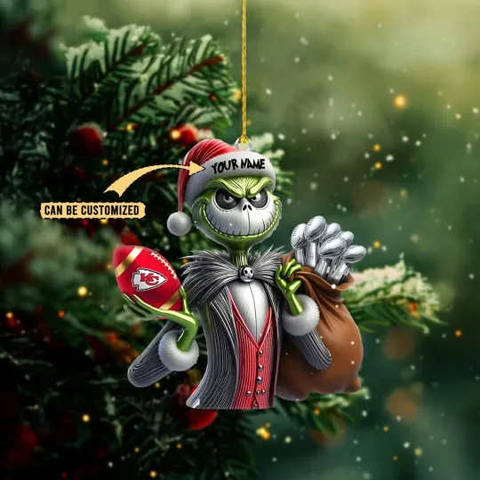 Discover Personalized Kansas City Football Team KC Chiefss Christmas Ornament Gift Decor