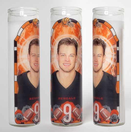 Joe Burrow Prayer Candle Cincinnati Bengals Football Decor