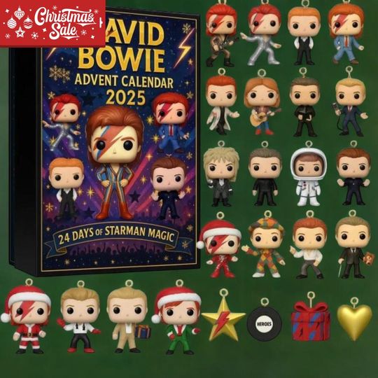 Discover David Bowie Rock Legend Advent Calendar 2025  Music Fan Countdown, Holiday Countdown Box, 24 Days of Xmas Surprises, Christmas Gifts