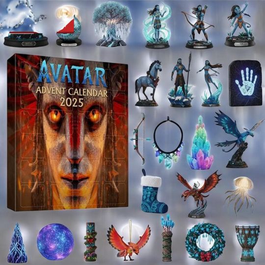 Discover Avatar 3 Fire And Ash Advent Calendar 2025, 24 Days Countdown Box, Christmas Surprise Set, Christmas Calendar, Avatar Christmas Countdown