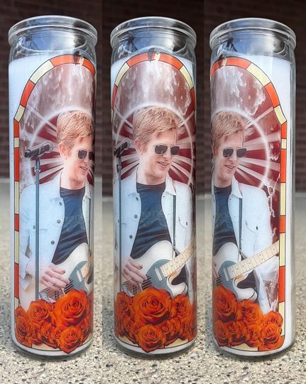 Discover Britt Daniel Prayer Candle from SPOON the band | Lucifer on the Sofa | Hot Thoughts | They Want My Soul | Telephono | 8" Unscented White