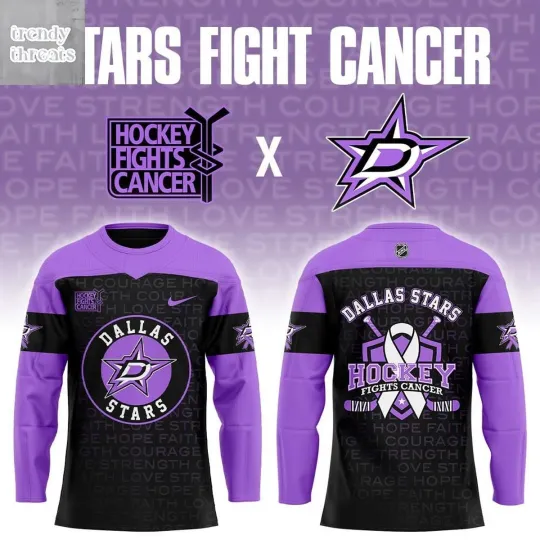 Discover Dallas Star Hockey Fights Cancer 2025 Hockey Jersey Size XS-5XL
