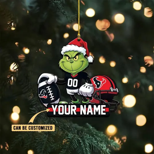 Discover Personalized Houston Football Team Texanss Christmas Ornament Gift Decor
