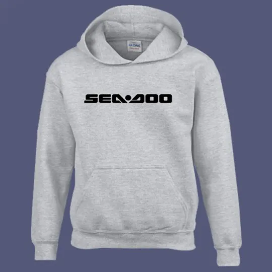 Discover Sea Doo Ski Snowmobile Men's Hoodie Grey