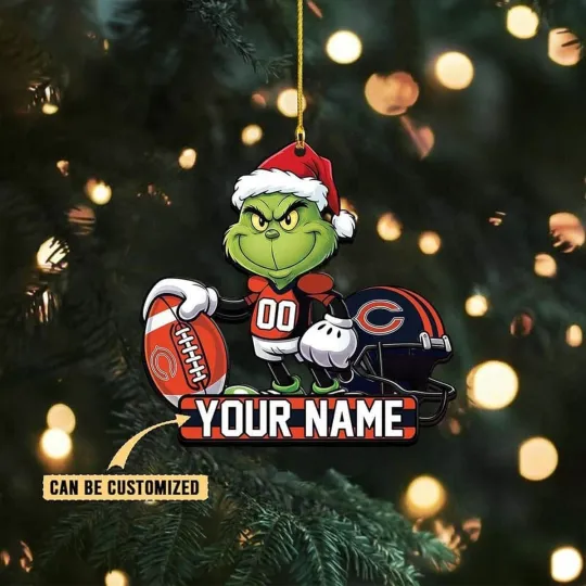 Discover Personalized Chicago Football Team Bearss Christmas Ornament Gift Decor