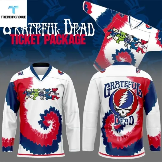 Columbus Blue Jacket Grateful Dead Night 2025 Hockey Jersey