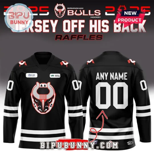 Discover Custom Birmingham Bull Hockey 2025 Black Edition Hockey Jersey