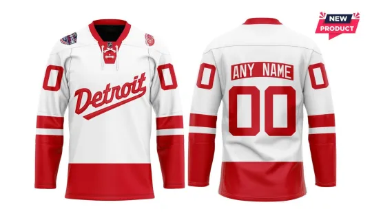 Discover 2025 Red Wings Custom Stadium Series Hockey Jersey