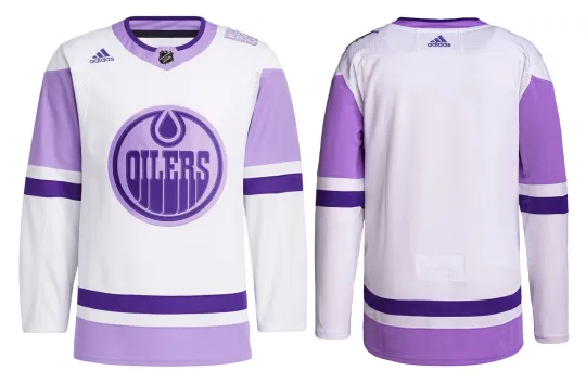 Discover Edmonton Oiler Hockey Fights Cancer Jersey