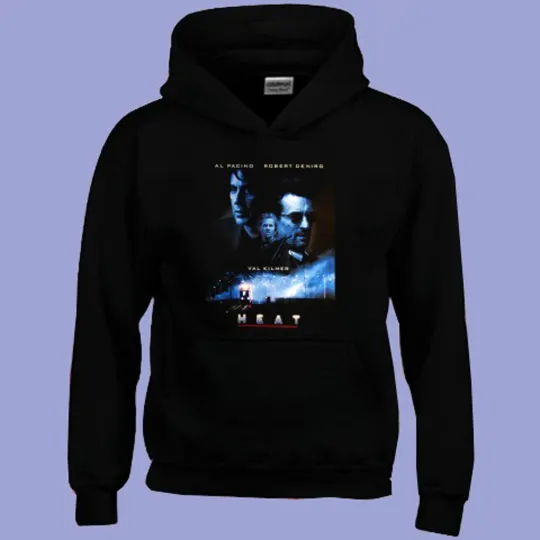 Discover HEAT Retro Action Movie Men's Hoodie Black