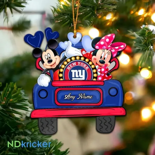 Discover Personalized New York Football Team Giants Christmas Ornament Gift Decor