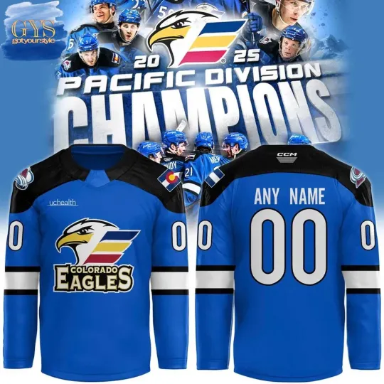 Discover Personalized Coolorado E@gles Pacific Division Champions 2025 Hockey Shirt Gift