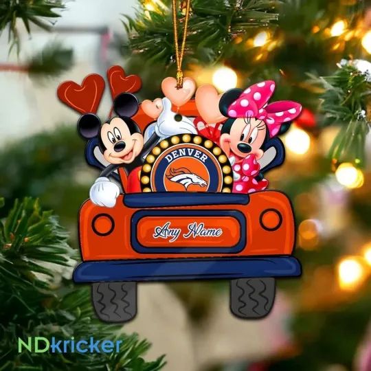 Personalized Denver Football Team Broncos Christmas Ornament Gift Decor