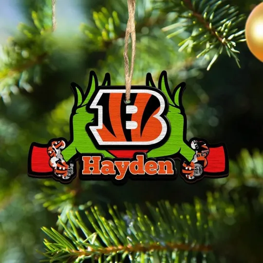 Discover Personalized Cincinnati Football Team Bengalss Christmas Ornament Gift Decor