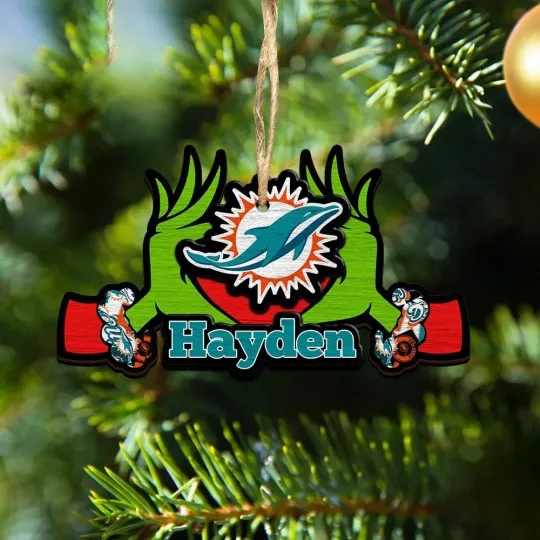 Discover Personalized Miami Football Team Dolphinss Christmas Ornament Gift Decor