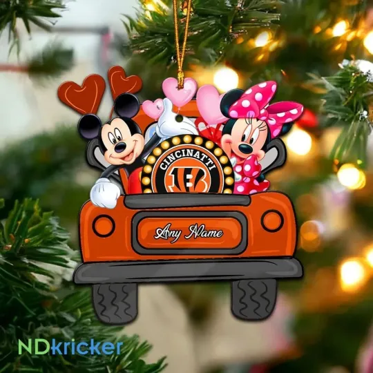 Personalized Cincinnati Football Team Bengals Christmas Ornament Gift Decor