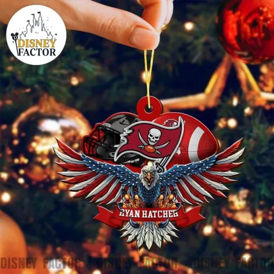 Personalized Tampa Bay Football Team Buccaneers Christmas Ornament Gift Decor