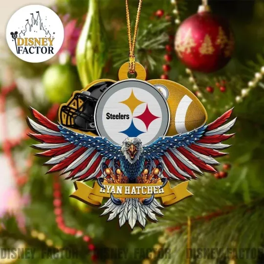 Discover Personalized Pittsburgh Football Team Steeler Christmas Ornament Gift Decor