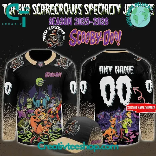 Discover Custom Topeka Sc@recrows x Sco@by-Doo Night 2025 Hockey Shirt Men's Fan Gear