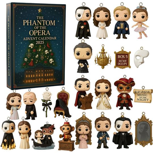 The Phantom Of The Opera 2025 Advent Calendar, The Phantom Advent Calendar, Christmas Advent Calendar, Christmas Countdown Gift.