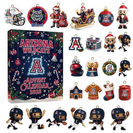 Lover Arizonna Wildcats Advent Calendar 2025, Arizonna Wildcats Advent Calendar, Christmas Advent Calendar, Christmas Countdown Gift.