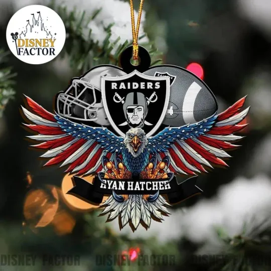 Personalized Las Vegas Football Team Raiders Christmas Ornament Gift Decor