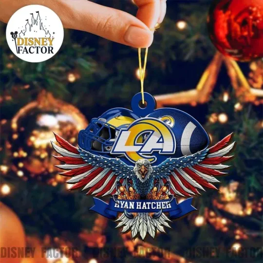 Discover Personalized Los Angeles Football Team Rams Christmas Ornament Gift Decor