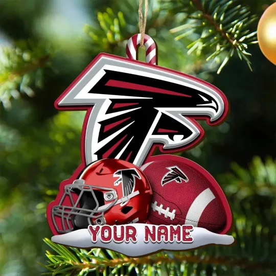 Discover Personalized Atlanta Football Team Falcons Christmas Ornament Gift Decor